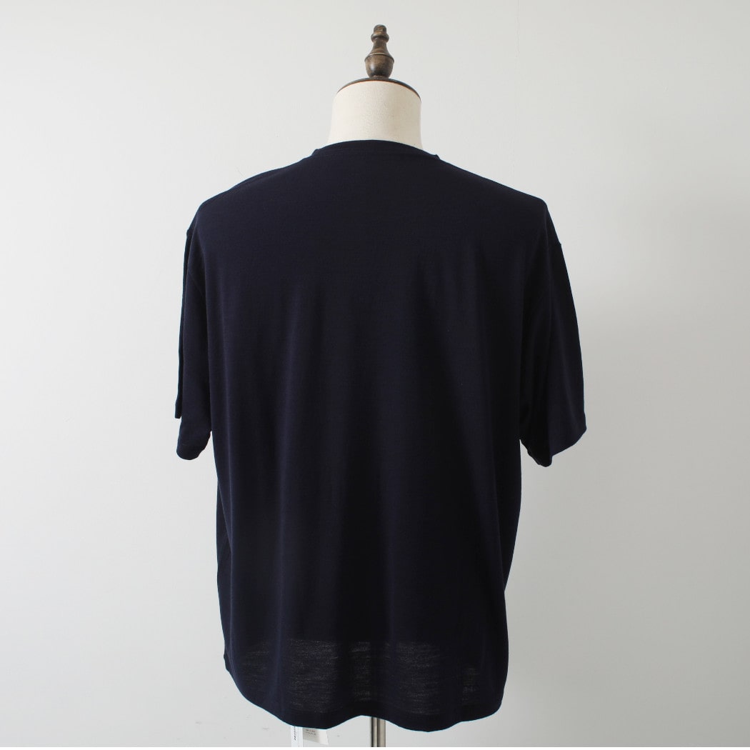 CAPERTICA カペルチカ ウールTシャツ Super120s ウオッシャブルウール ネイビー