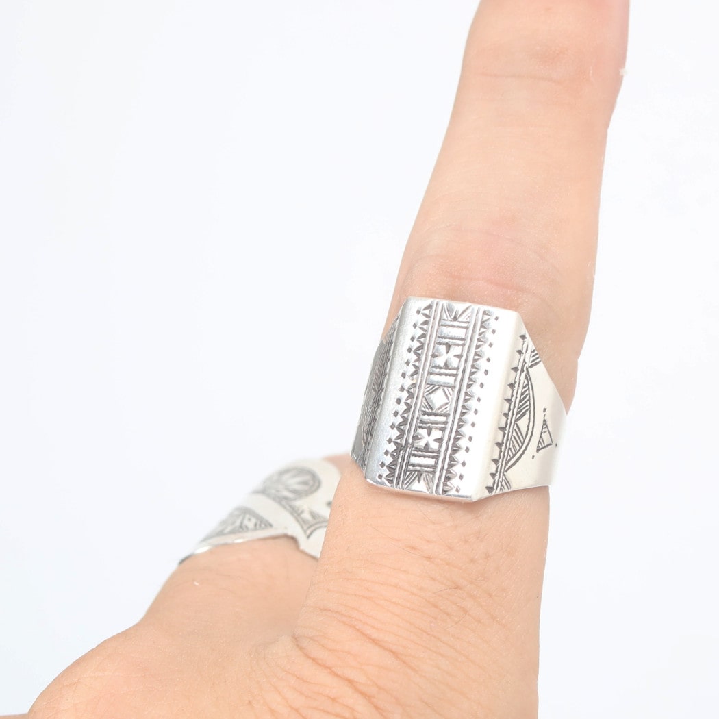 Touareg silver jewelry シルバーリング SQARE シルバー 24