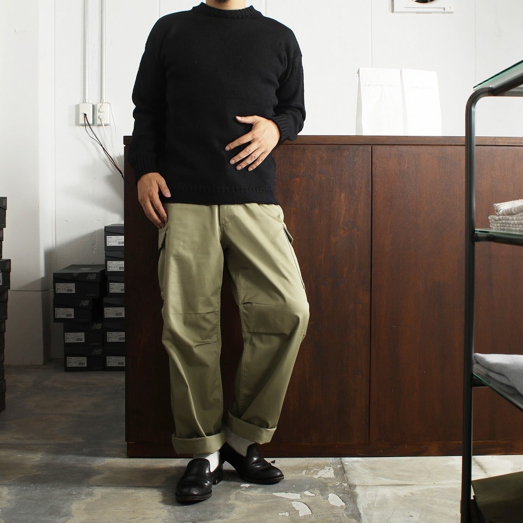 Guernsey Woollens ガンジーウーレンズ ガンジーセーター フィッシャーマンセーター ブラック