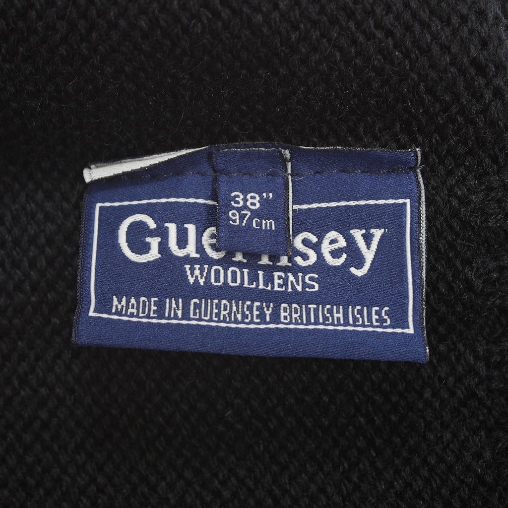 Guernsey Woollens ガンジーウーレンズ ガンジーセーター フィッシャーマンセーター ブラック