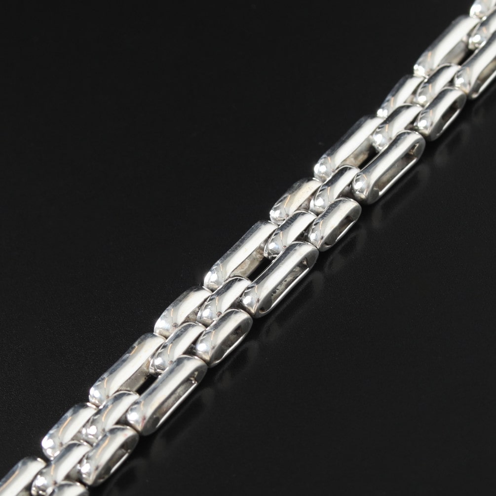 シルバー925 タスコ製 無骨 チェーン ブレスレット メンズ 銀製 重厚感 Binich ブレスレット メンズ シルバー925 チェーンブレスレット