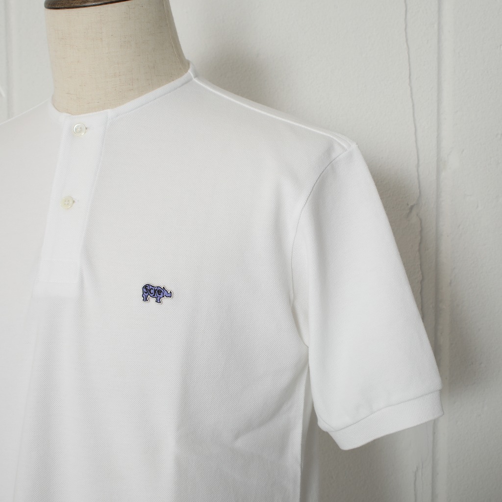Scye/SCYE BASICS サイベーシックス 鹿の子 ヘンリーネック Tシャツ
