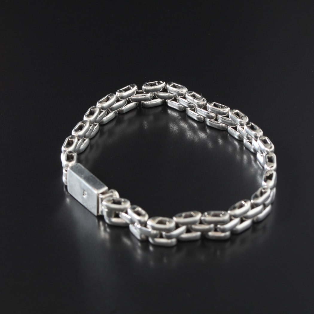 【TAXCOSILVER】TaxcoJewelry チェーンブレスレット INTERIM インテリム タスコシルバー フラット チェーン ブレスレット2