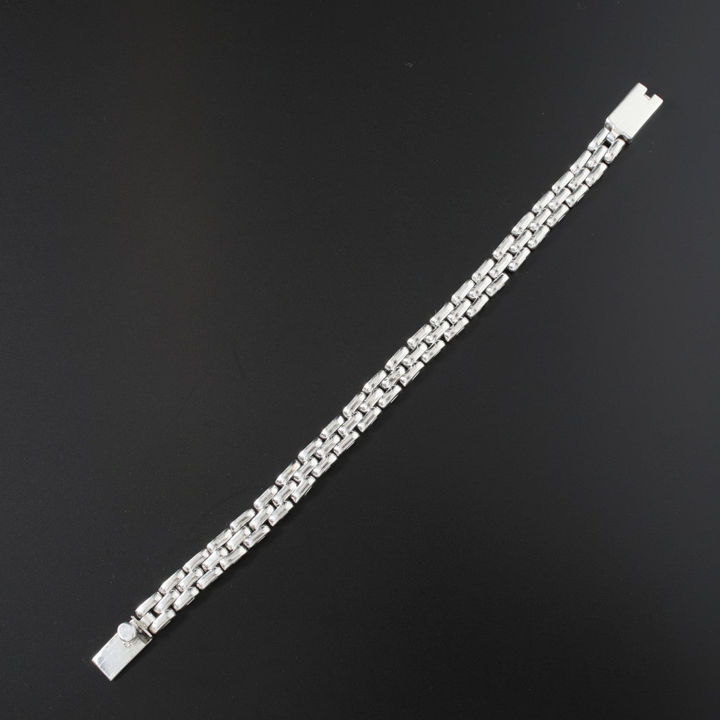 INTERIM インテリム タスコシルバー フラット チェーン ブレスレット2 TAXCO SILVER FLAT MEDIUM CHAIN BRACELET シルバー 