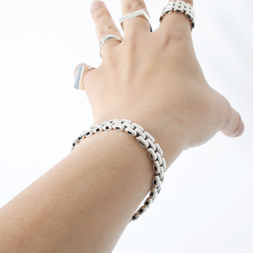 INTERIM インテリム タスコシルバー フラット チェーン ブレスレット2