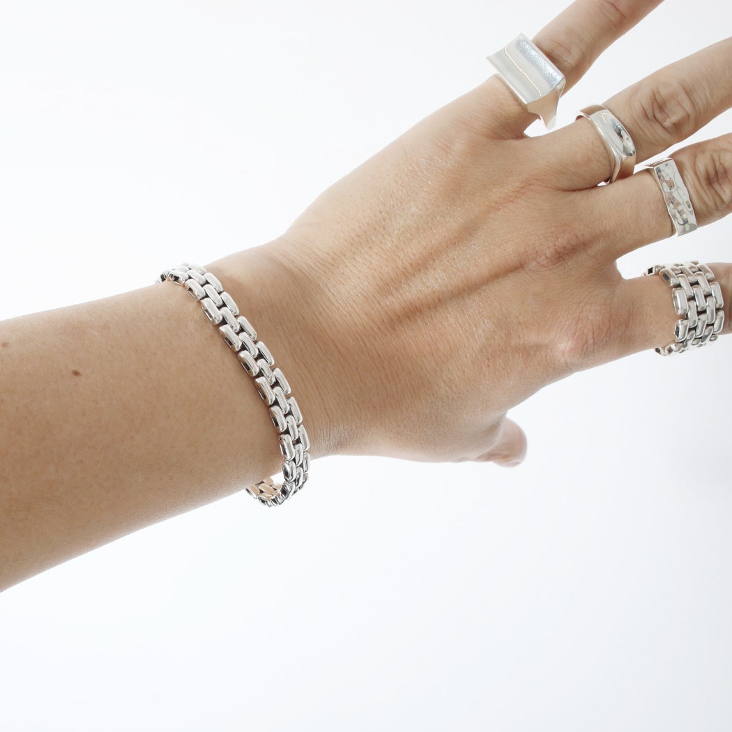 INTERIM インテリム タスコシルバー フラット チェーン ブレスレット2