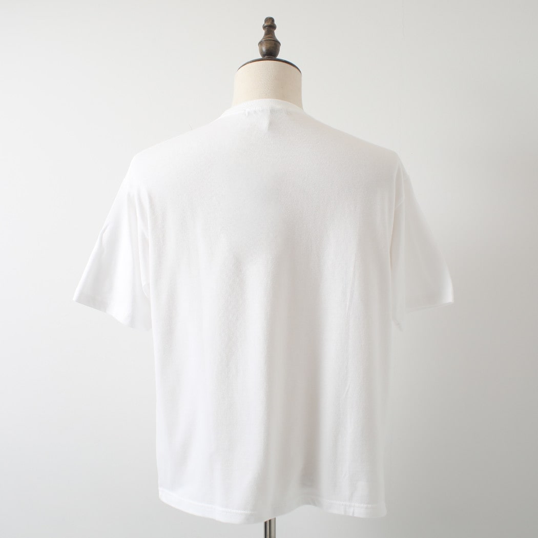 amne アンヌ タイポグラフィー Tシャツ ホワイト 