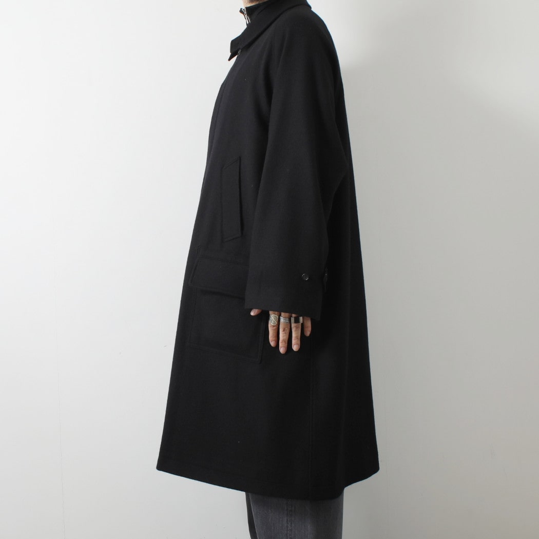 INTERIM インテリム ブラッシュド フェルテッド ウール トリコロール チェック ライニング デッドストック ハイパービッグ ハンティング オーバーコート