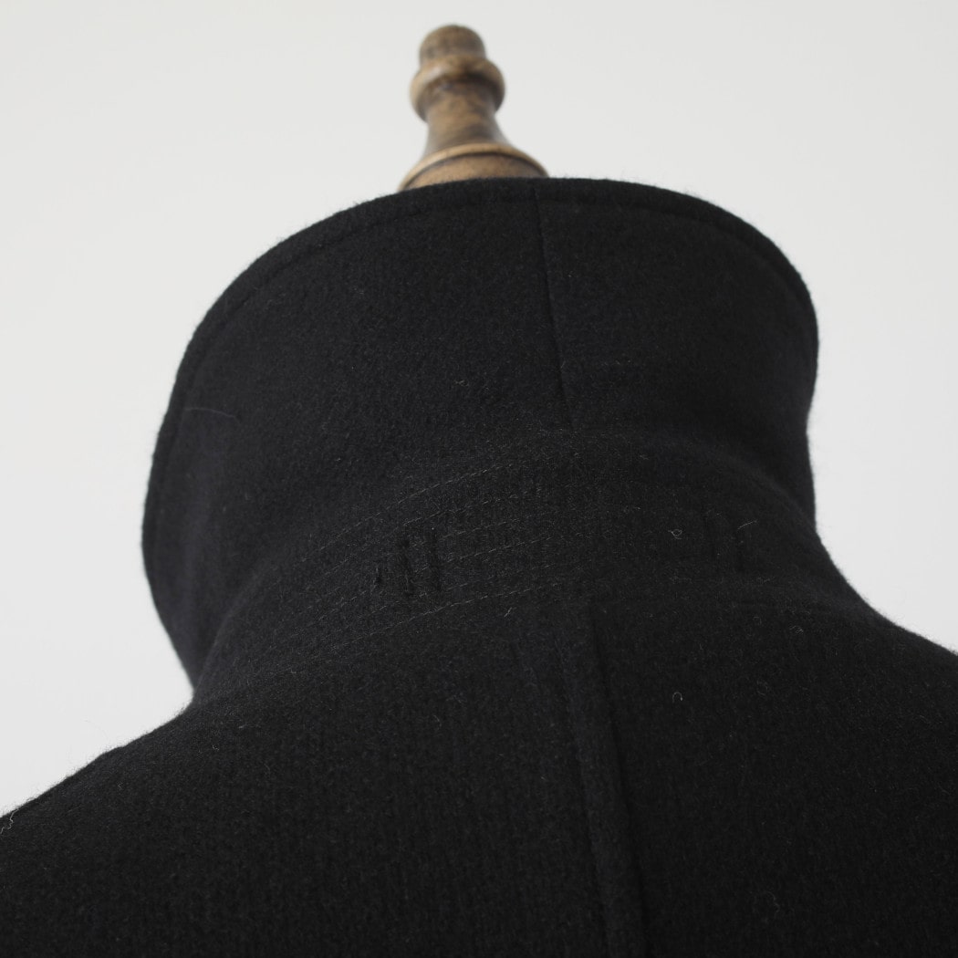 INTERIM インテリム ブラッシュド フェルテッド ウール トリコロール チェック ライニング デッドストック ハイパービッグ ハンティング オーバーコート