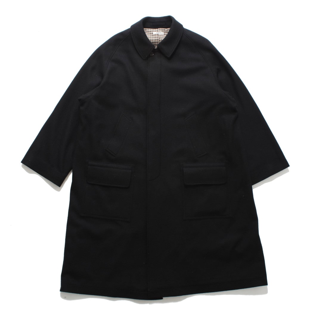 INTERIM インテリム ブラッシュド フェルテッド ウール トリコロール チェック ライニング デッドストック ハイパービッグ ハンティング オーバーコート