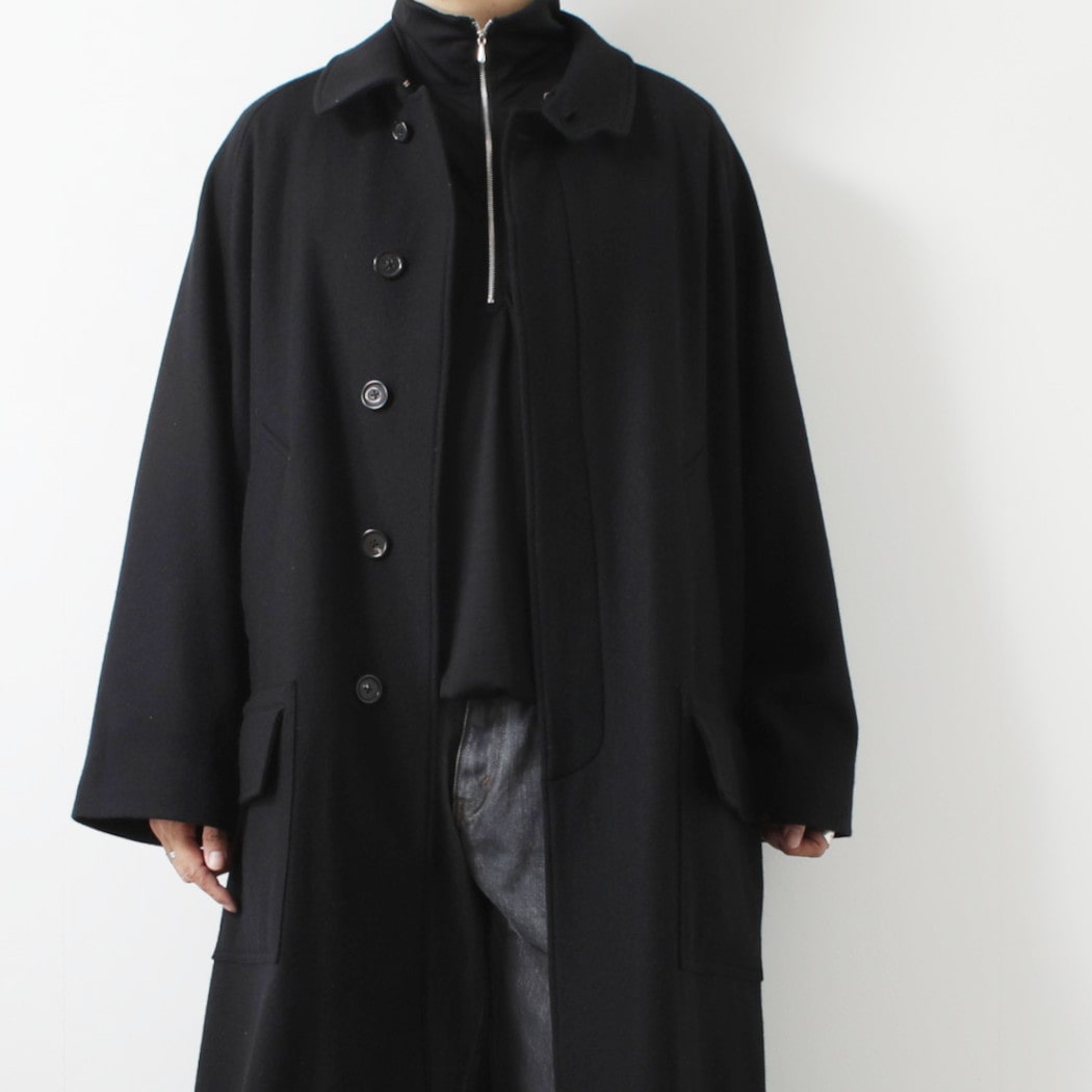 INTERIM インテリム ブラッシュド フェルテッド ウール トリコロール チェック ライニング デッドストック ハイパービッグ ハンティング オーバーコート