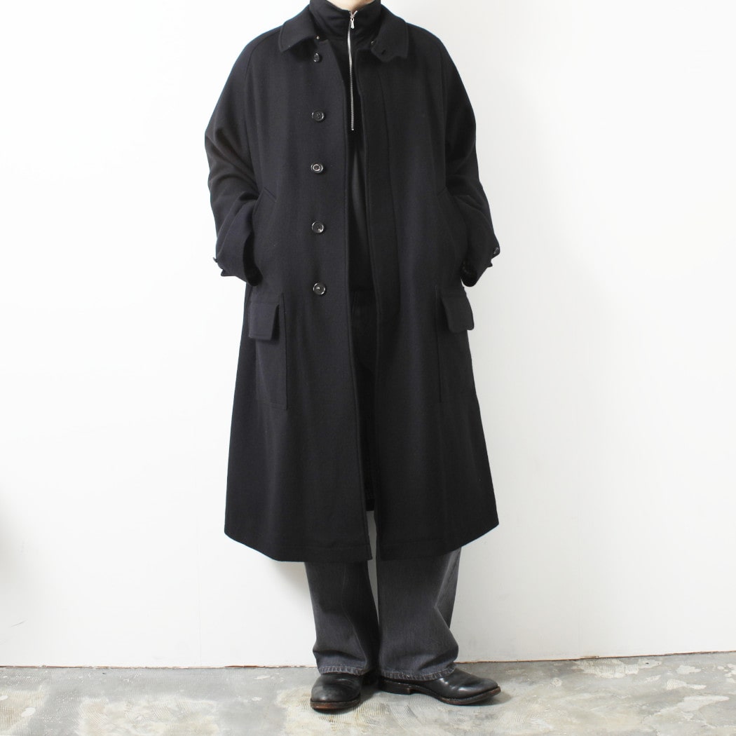 INTERIM インテリム ブラッシュド フェルテッド ウール トリコロール チェック ライニング デッドストック ハイパービッグ ハンティング オーバーコート