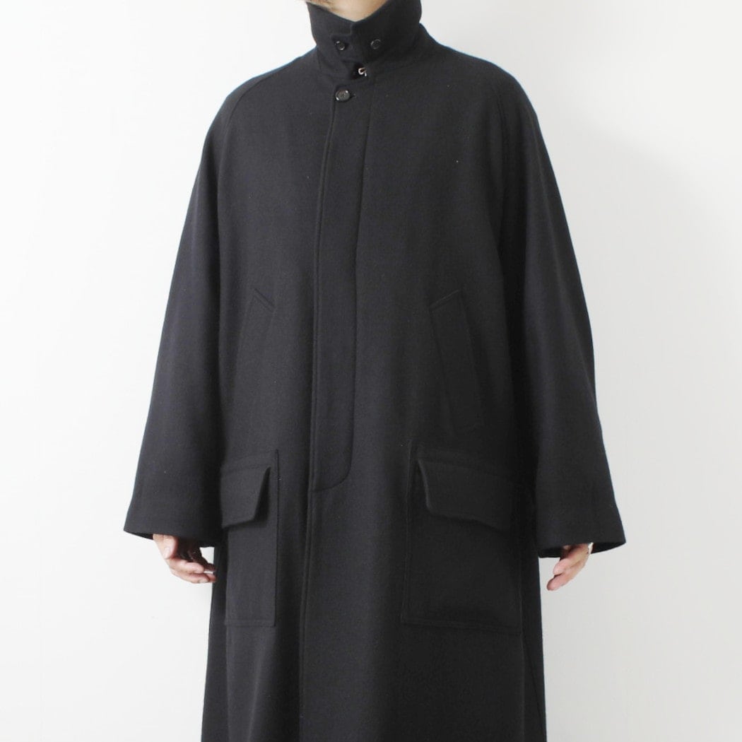 INTERIM インテリム ブラッシュド フェルテッド ウール トリコロール チェック ライニング デッドストック ハイパービッグ ハンティング オーバーコート