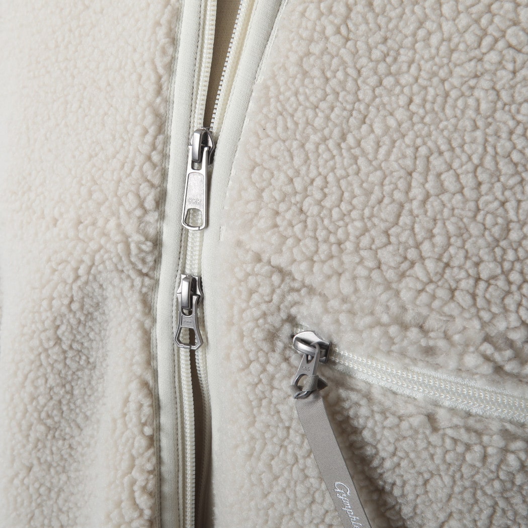 GYMPHLEX ジムフレックス ライトボアブルゾン オイスターホワイト GY-A0250 BOL_COZY LIGHT BOA BLOUSON OYSTER WHITE