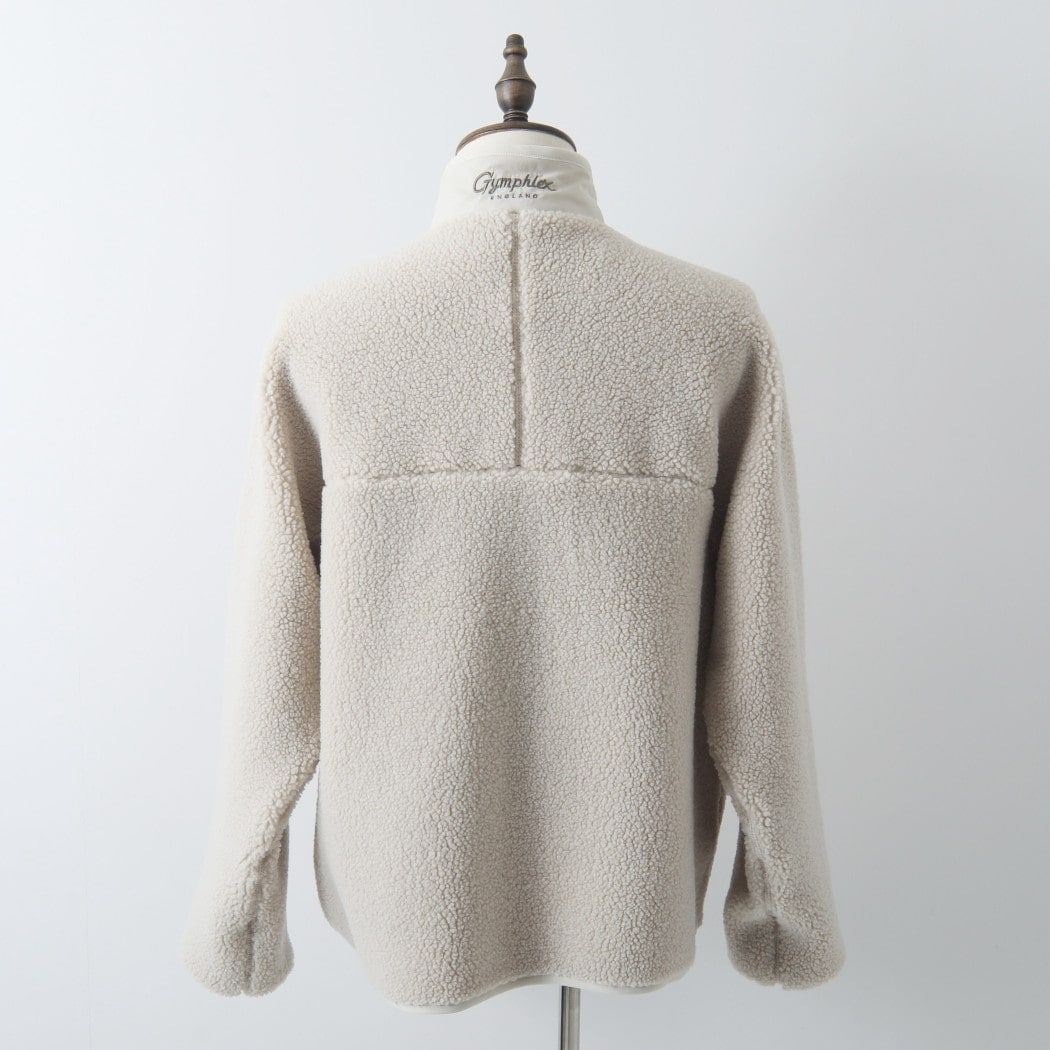 GYMPHLEX ジムフレックス ライトボアブルゾン オイスターホワイト GY-A0250 BOL_COZY LIGHT BOA BLOUSON OYSTER WHITE