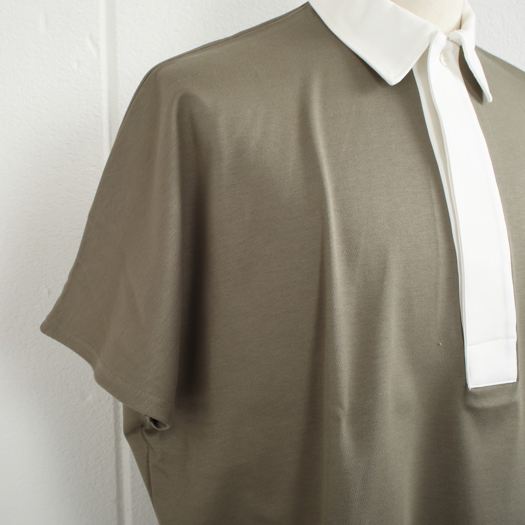 E.TAUTZ イートウツ ラグビーシャツ RUGBY SHIRT SHI07-1219-025 ARMY GREEN 