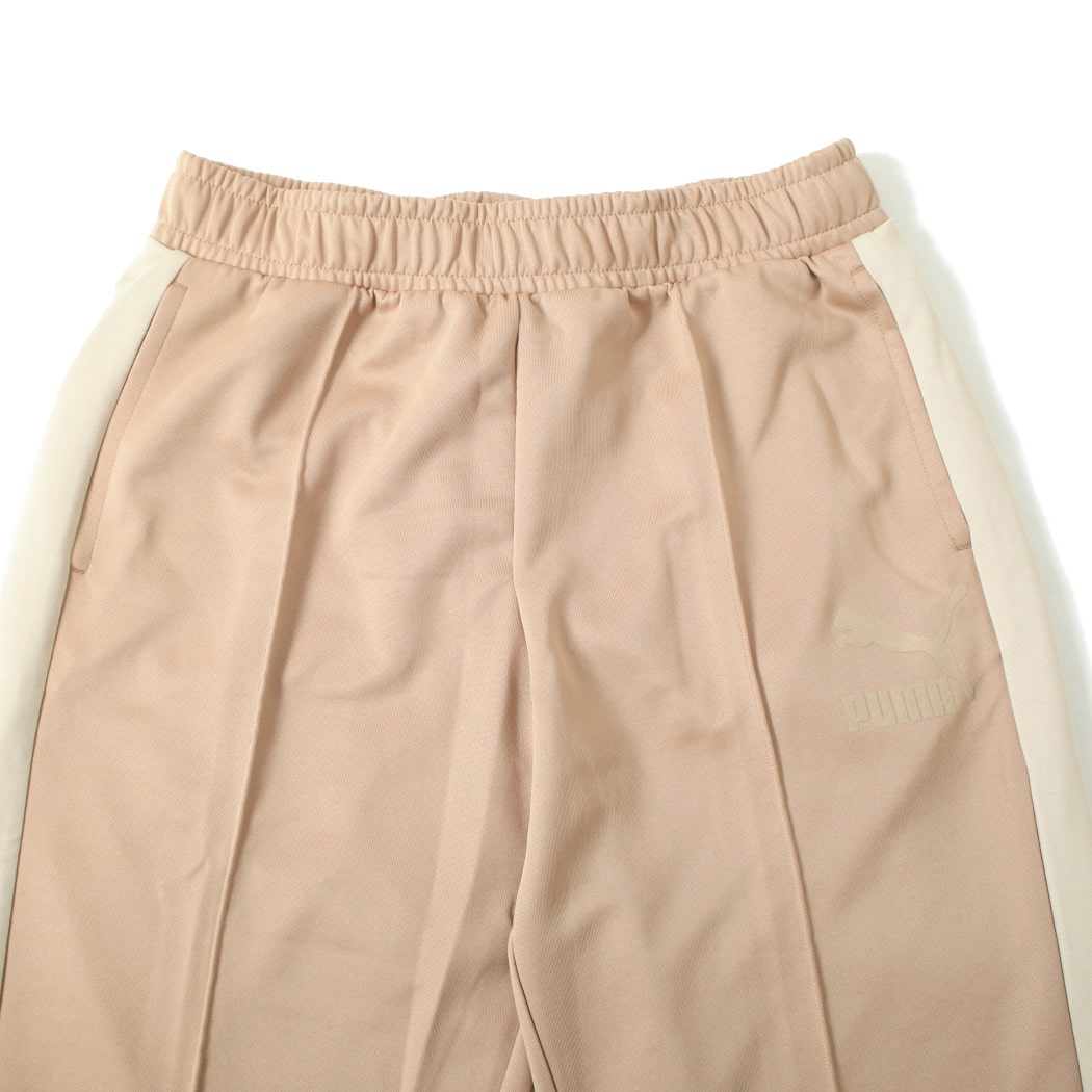 PUMA プーマ t7 ワイド トラックパンツ ピンクベージュ DUSTY TAN