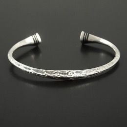 TOUAREG SILVER JEWELRY トゥアレグ シルバー ジュエリー POURE SILVER BANGLE シルバーバングル エボニーウッド シルバー