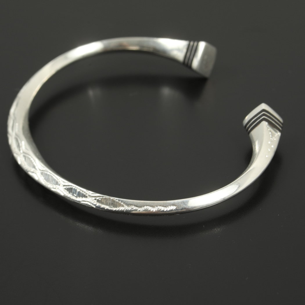 TOUAREG SILVER JEWELRY トゥアレグ シルバー ジュエリー POURE SILVER BANGLE シルバーバングル エボニーウッド シルバー