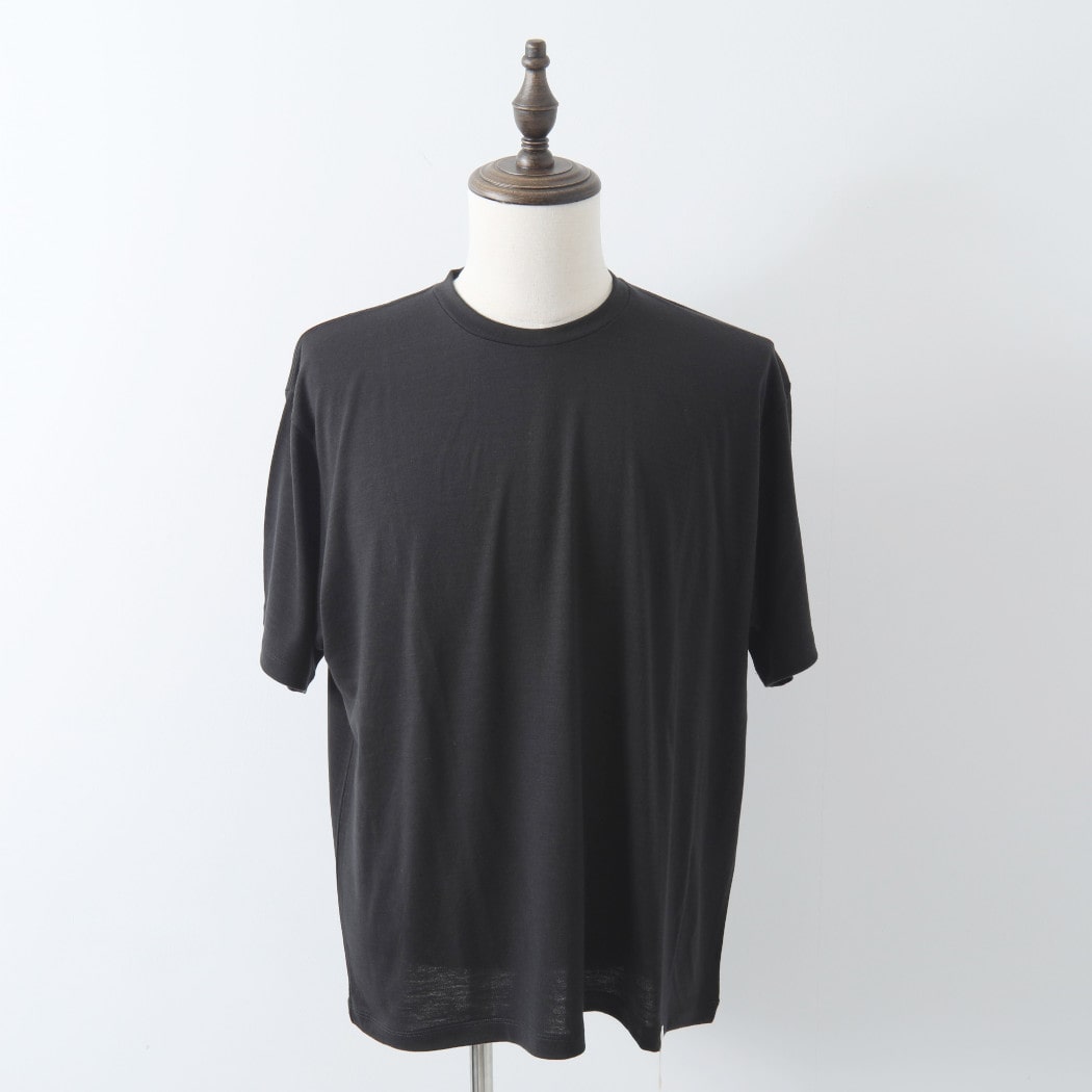 CAPERTICA カペルチカ ウールTシャツ Super140s ウオッシャブルウール ダークネス DARKNESS