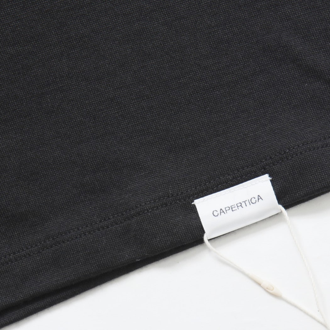 CAPERTICA カペルチカ ウールTシャツ Super140s ウオッシャブルウール ダークネス DARKNESS