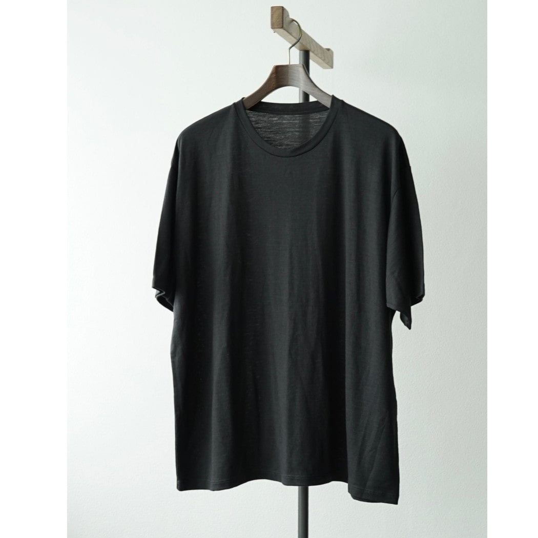 CAPERTICA カペルチカ ウールTシャツ Super140s ウオッシャブルウール ダークネス DARKNESS