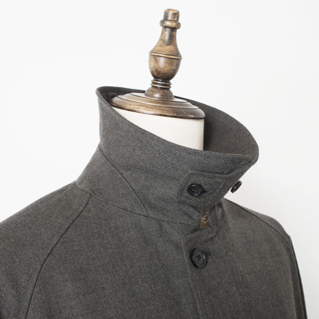 INTERIM インテリム ミリタリー ウールサージ ハイパービッグ ハンティング オーバーコート DUST GRAY