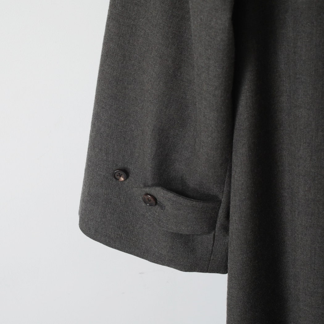 INTERIM インテリム ミリタリー ウールサージ ハイパービッグ ハンティング オーバーコート DUST GRAY