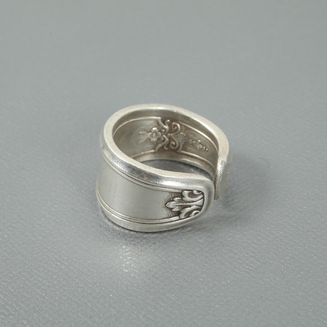 ケニアアーティスト アンティークスプーン スプーンリング5 真鍮製