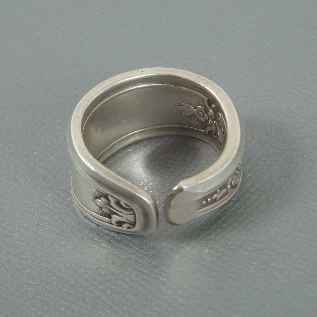 ケニアアーティスト アンティークスプーン スプーンリング5 真鍮製