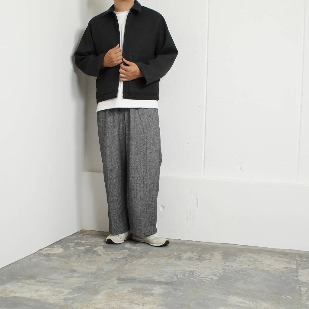 ATHA アタ ジップブルゾン グレー ユニセックスBULGY KERSEY ZIP-UP BLOUSON F GRAY