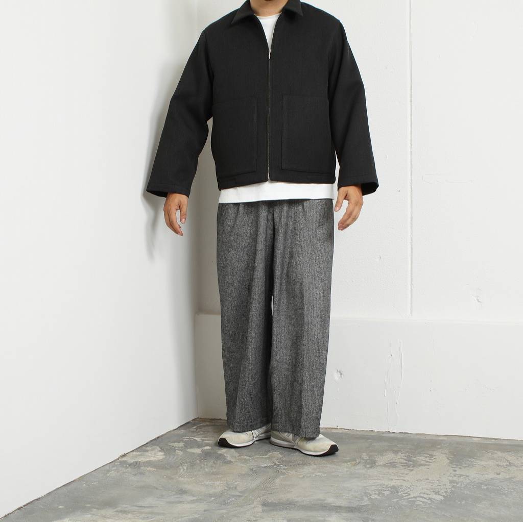 ATHA アタ ジップブルゾン グレー ユニセックスBULGY KERSEY ZIP-UP BLOUSON F GRAY