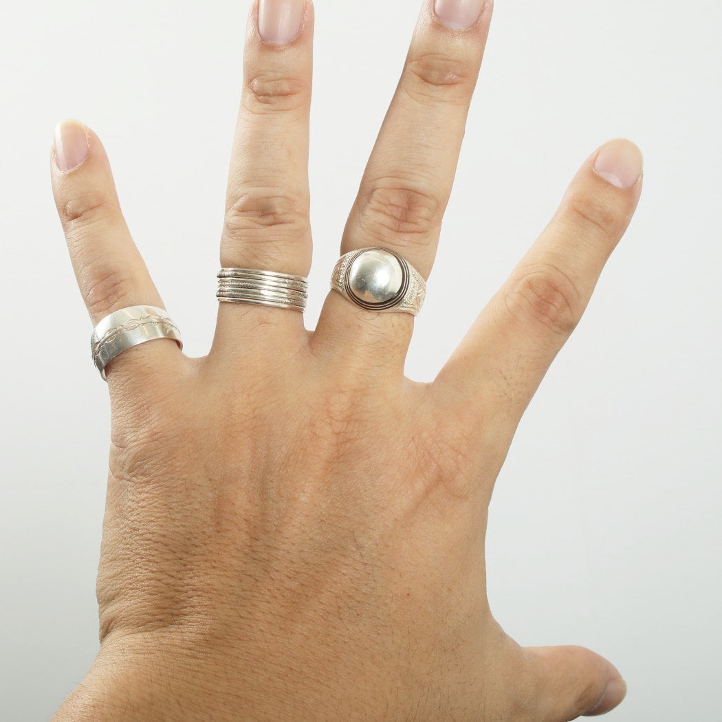 TOUAREG SILVER JEWELRY トゥアレグ シルバー ジュエリー POURE SILVER RING シルバーリング 波 シルバー