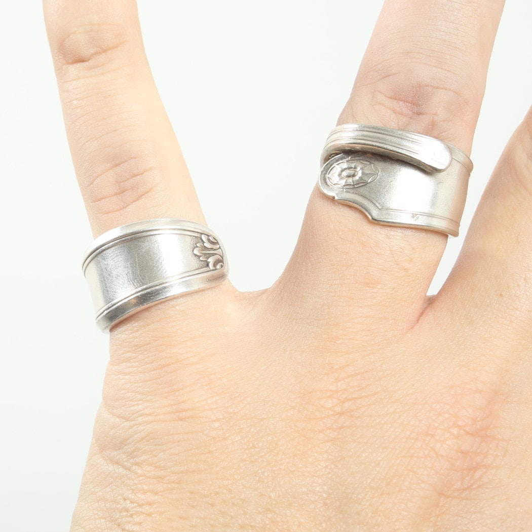 ケニアアーティスト アンティークスプーン スプーンリング4 シルバー