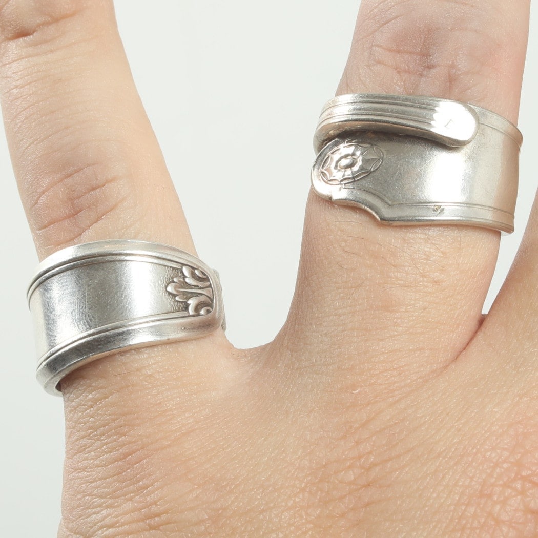 ケニアアーティスト アンティークスプーン スプーンリング4 シルバー