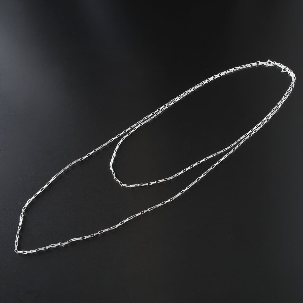 INTERIM インテリム タスコシルバー スクエア チェーン ペア