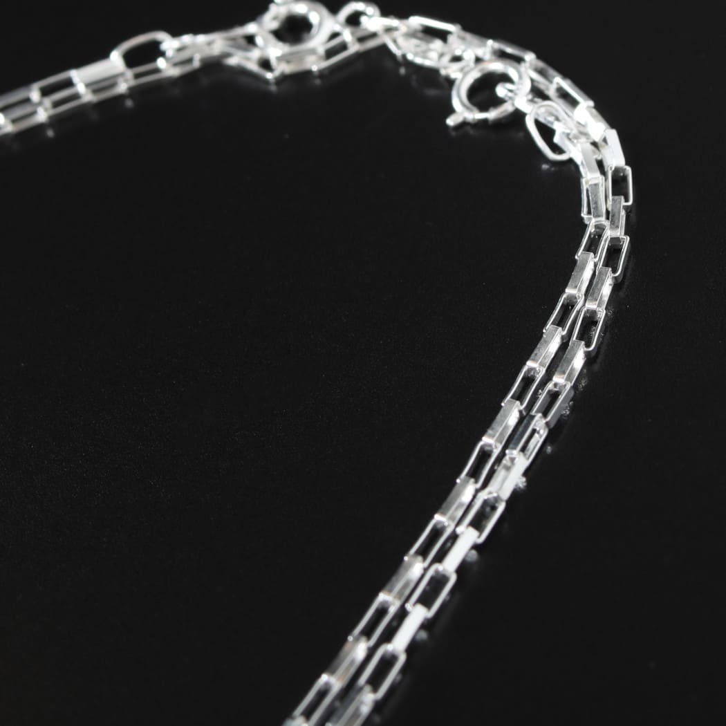 INTERIM インテリム タスコシルバー スクエア チェーン ペア