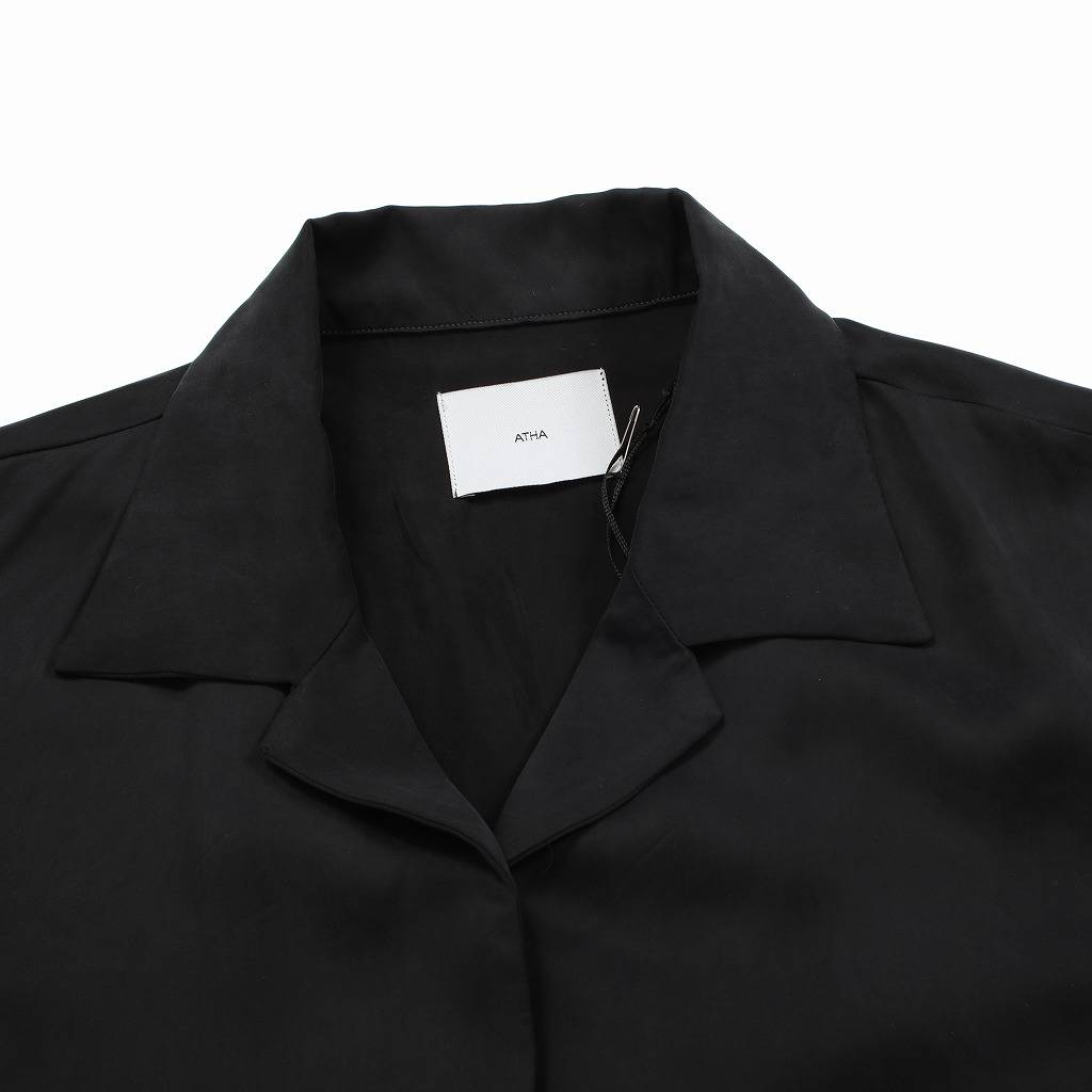 ATHA アタ サテンシャツジャケット ユニセックス SATIN BUTTONLESS SHIRTS JACKET