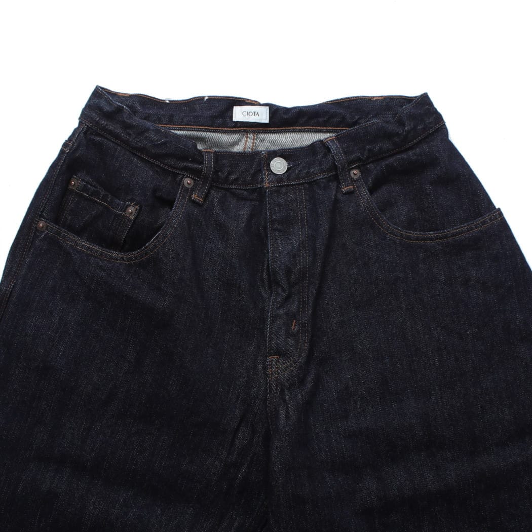 CIOTA シオタ New Baggy 5 Pocket Pants 生機 デニム スビンコットン 13.5ozバギーデニム インディゴ ダークネイビー
