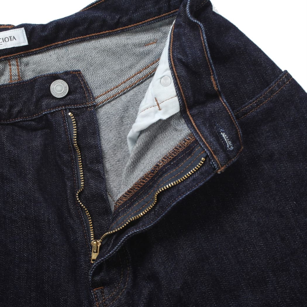 CIOTA シオタ New Baggy 5 Pocket Pants 生機 デニム スビンコットン 13.5ozバギーデニム インディゴ ダークネイビー