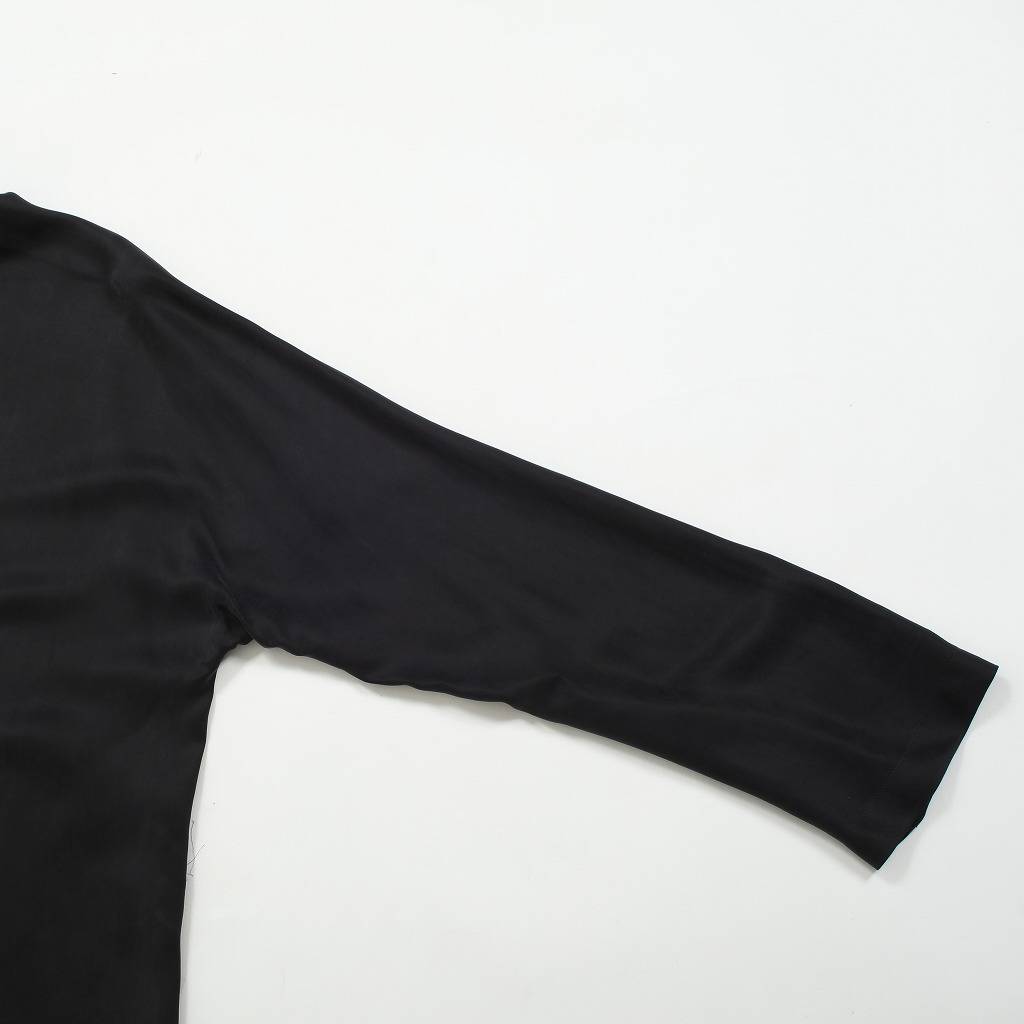 ATHA アタ サテンダボシャツ ユニセックス ブラック SATIN DABO SHIRTS