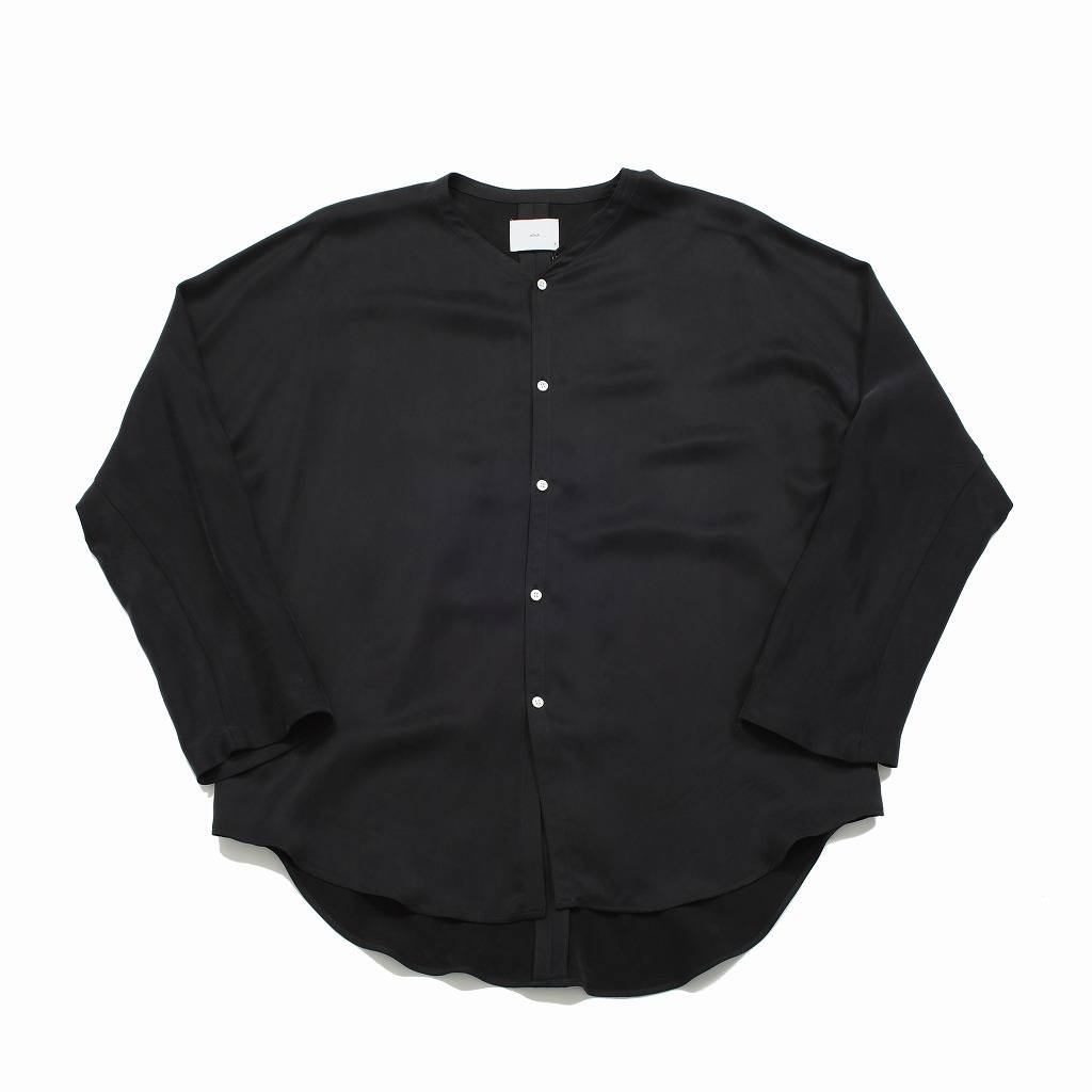 あや様ブラックシャツ ATHA アタ サテンダボシャツ ユニセックス ブラック SATIN DABO SHIRTS