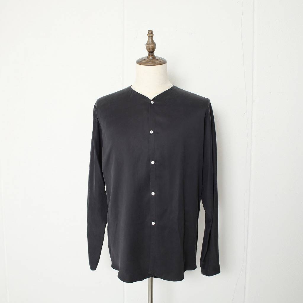 ATHA アタ サテンダボシャツ ユニセックス ブラック SATIN DABO SHIRTS