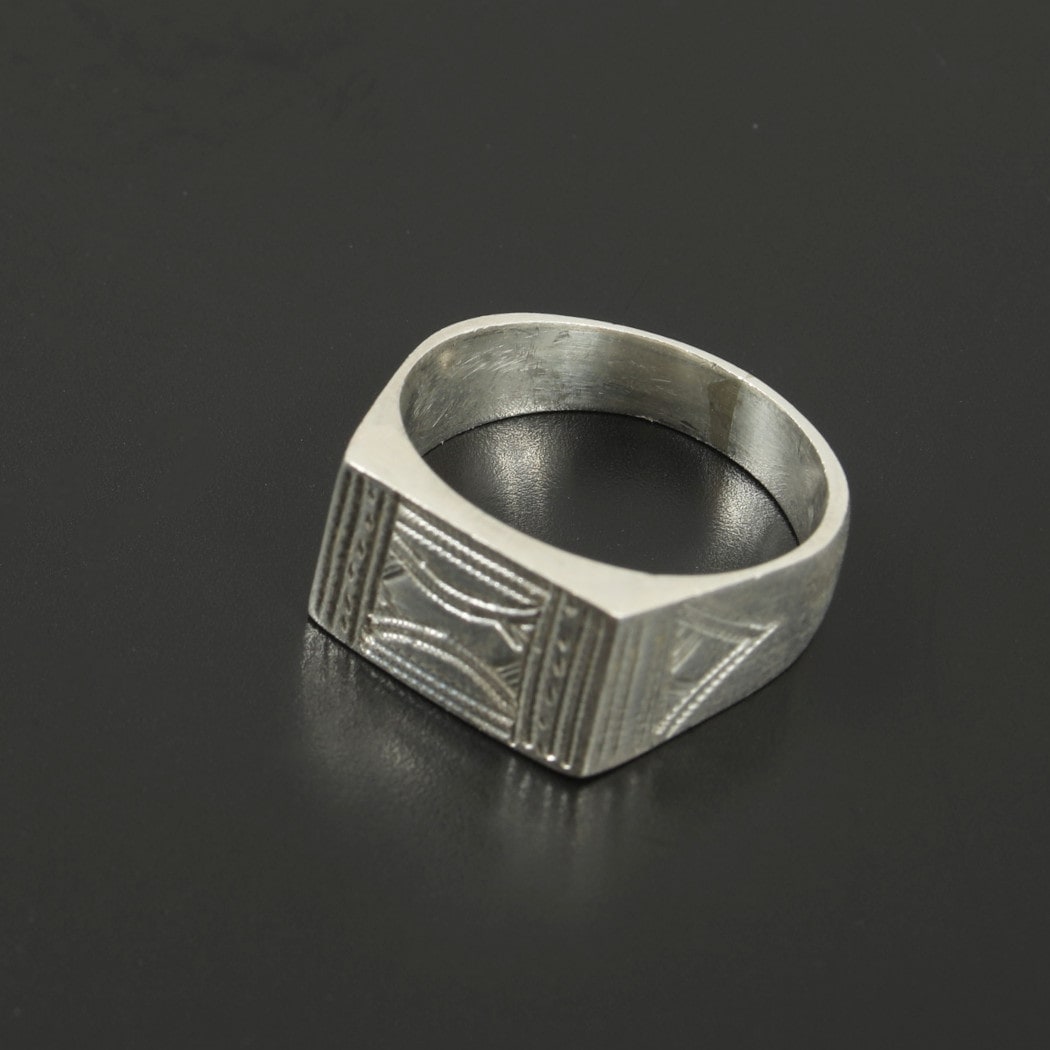 TOUAREG SILVER JEWELRY トゥアレグ シルバー ジュエリー POURE SILVER RING シルバーリング  スクエア―1 シルバー