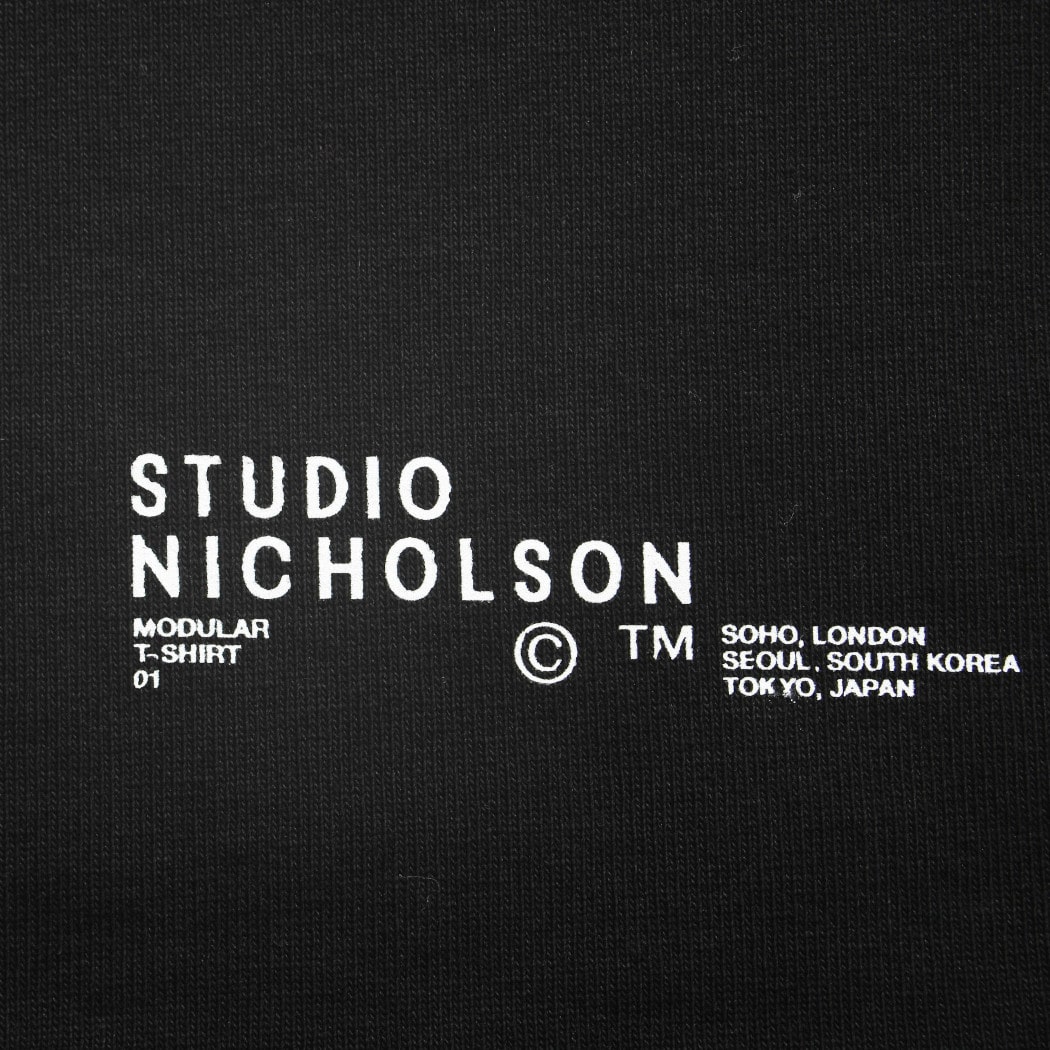 STUDIO NICHOLSON スタジオニコルソン PLATT LS RAGLAN T SHIRT ラグランスリーブ オーバーサイズロンＴ ブラック／BLACK GRAPE