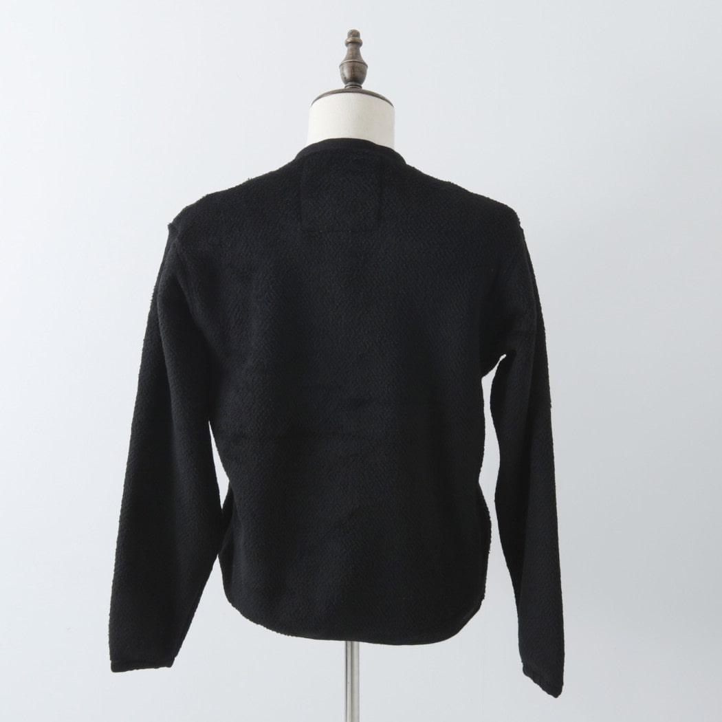 BURLAP OUTFITTER バーラップアウトフィッター ソリッド フリース カーディガン ブラック SOLID FLEECE CARDIGAN 30089 BLACK L