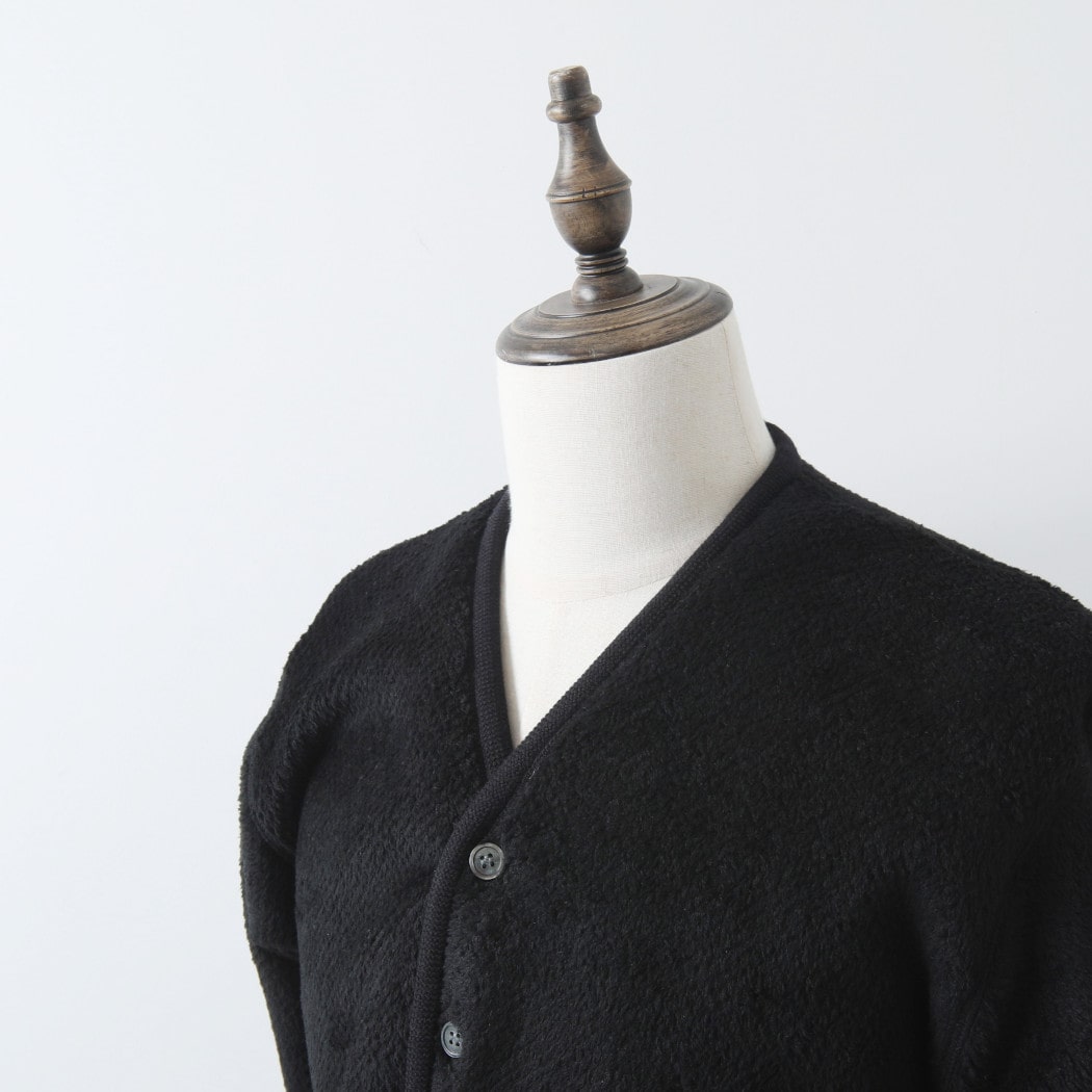 BURLAP OUTFITTER バーラップアウトフィッター ソリッド フリース カーディガン ブラック SOLID FLEECE CARDIGAN 30089 BLACK L