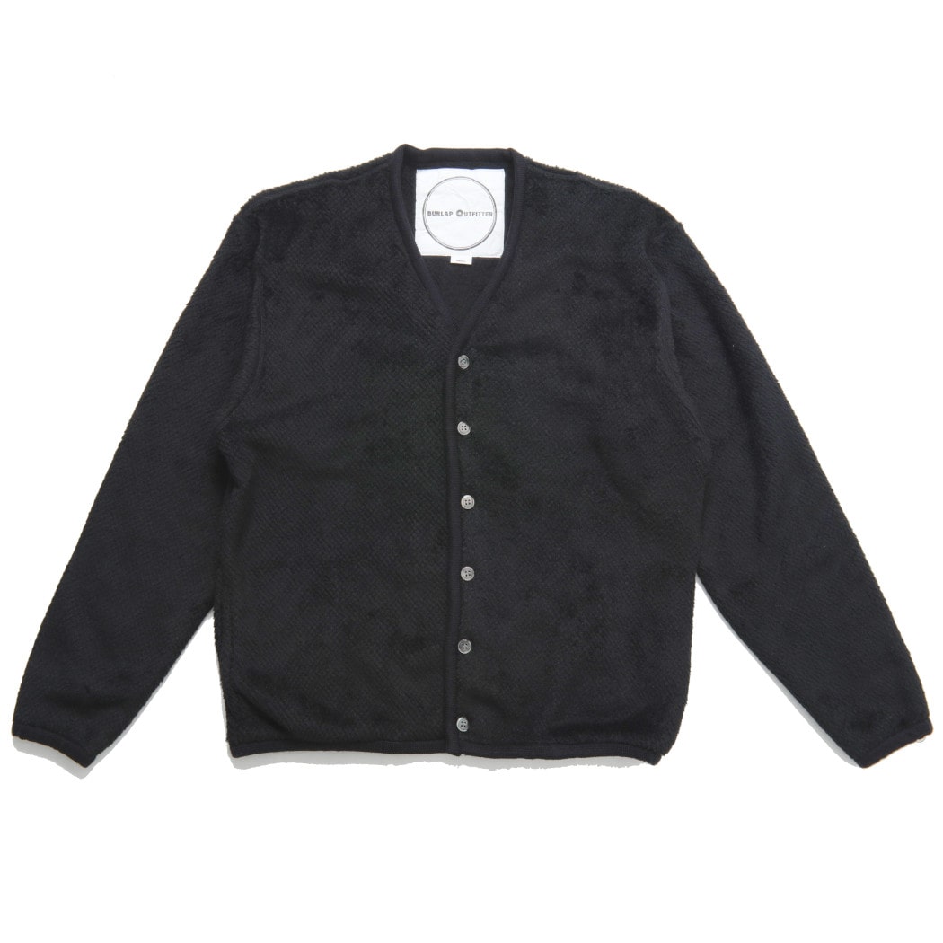 BURLAP OUTFITTER バーラップアウトフィッター ソリッド フリース カーディガン ブラック SOLID FLEECE CARDIGAN 30089 BLACK L