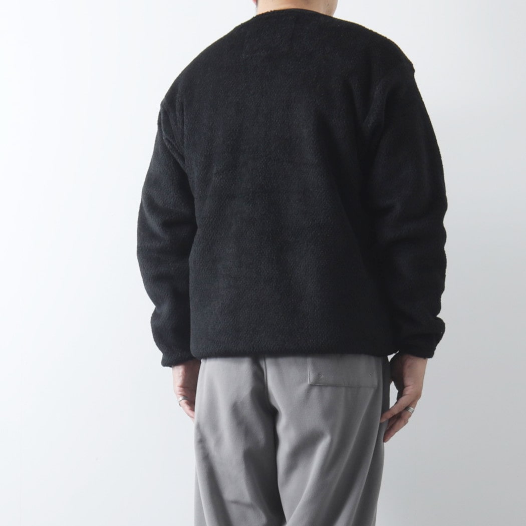 BURLAP OUTFITTER バーラップアウトフィッター ソリッド フリース カーディガン ブラック SOLID FLEECE CARDIGAN 30089 BLACK L