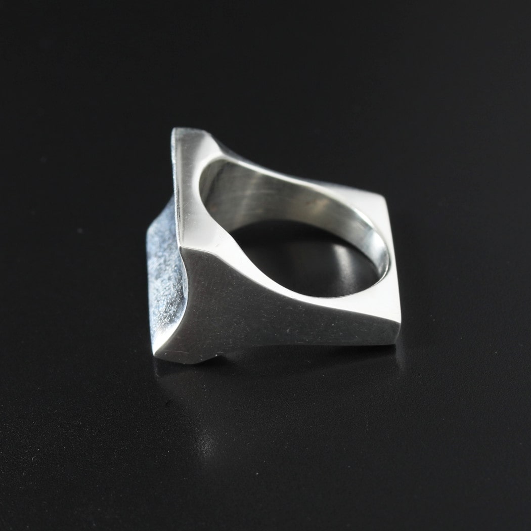 INTERIM インテリム タスコシルバー フラット ディンプル リング TAXCO SILVER  FLAT DIMPLE RING シルバー